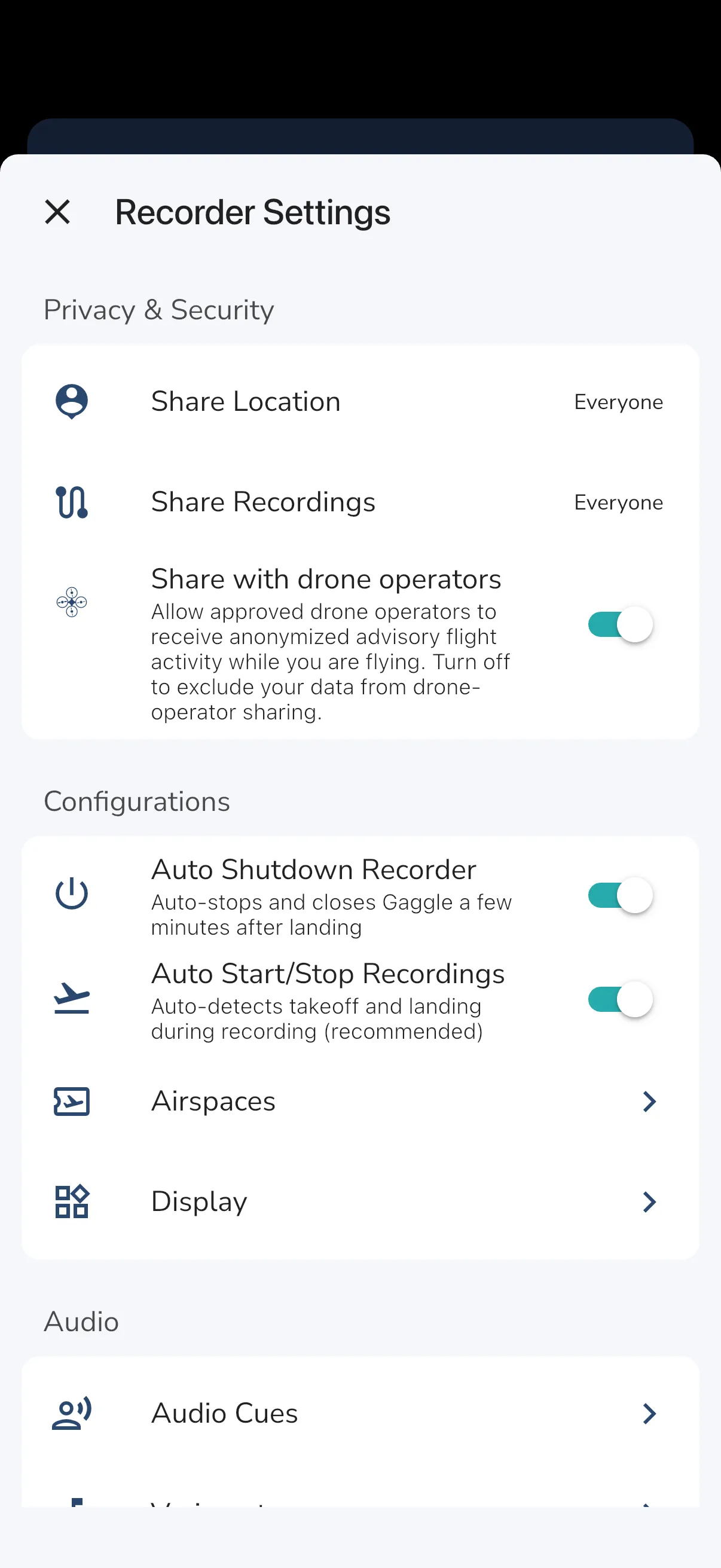 Share with drone operators